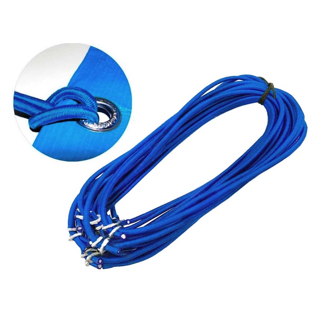 Extensor Elástico Duplo Para Capa Lona De Piscina Com 10 Unidades Azul