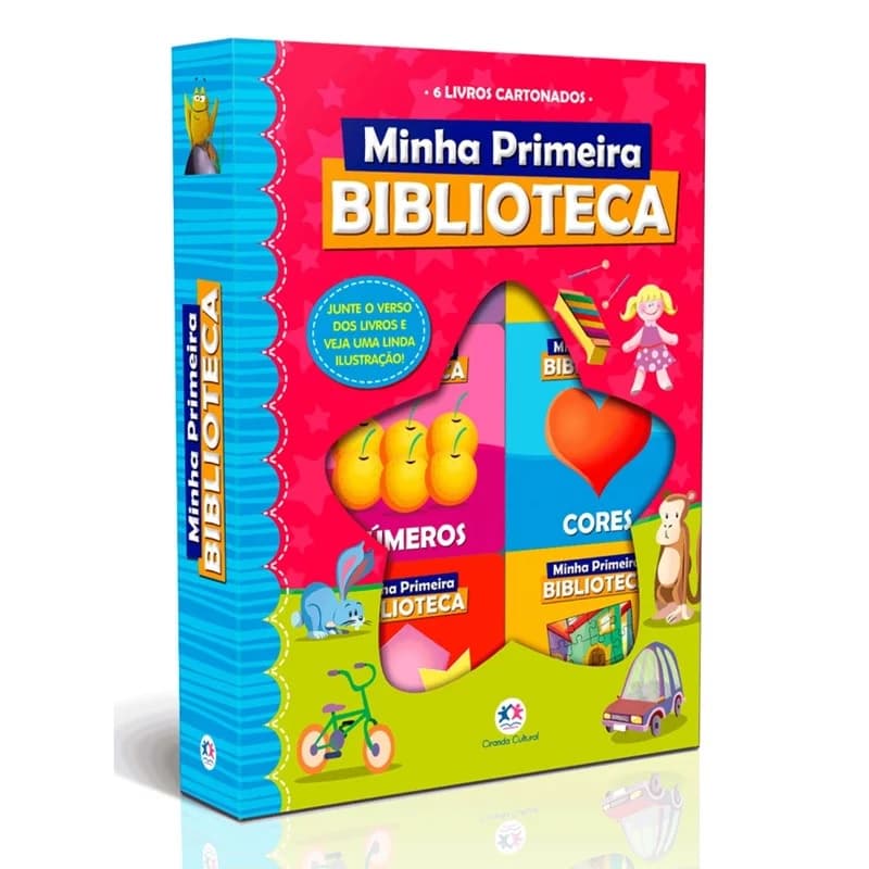 Livro Box com 6 Minilivros Minha primeira biblioteca