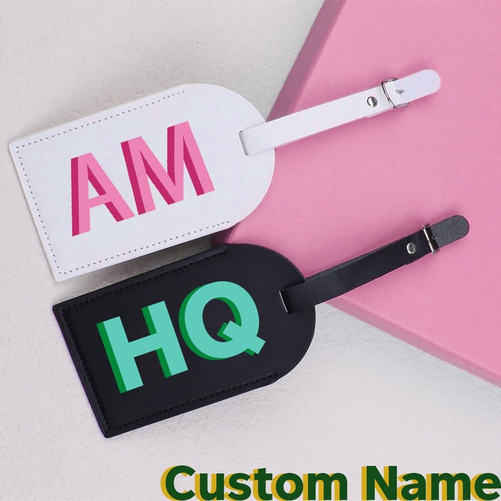 Monograma De Sombra Personalizado Etiqueta De Bagagem Personalizada Mala De Viagem De Presente