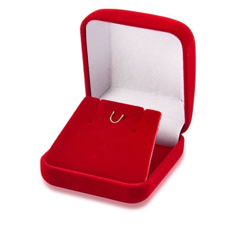 5 Caixinha Estojo De Veludo Para Brinco e corrente preto - vermelho - azul