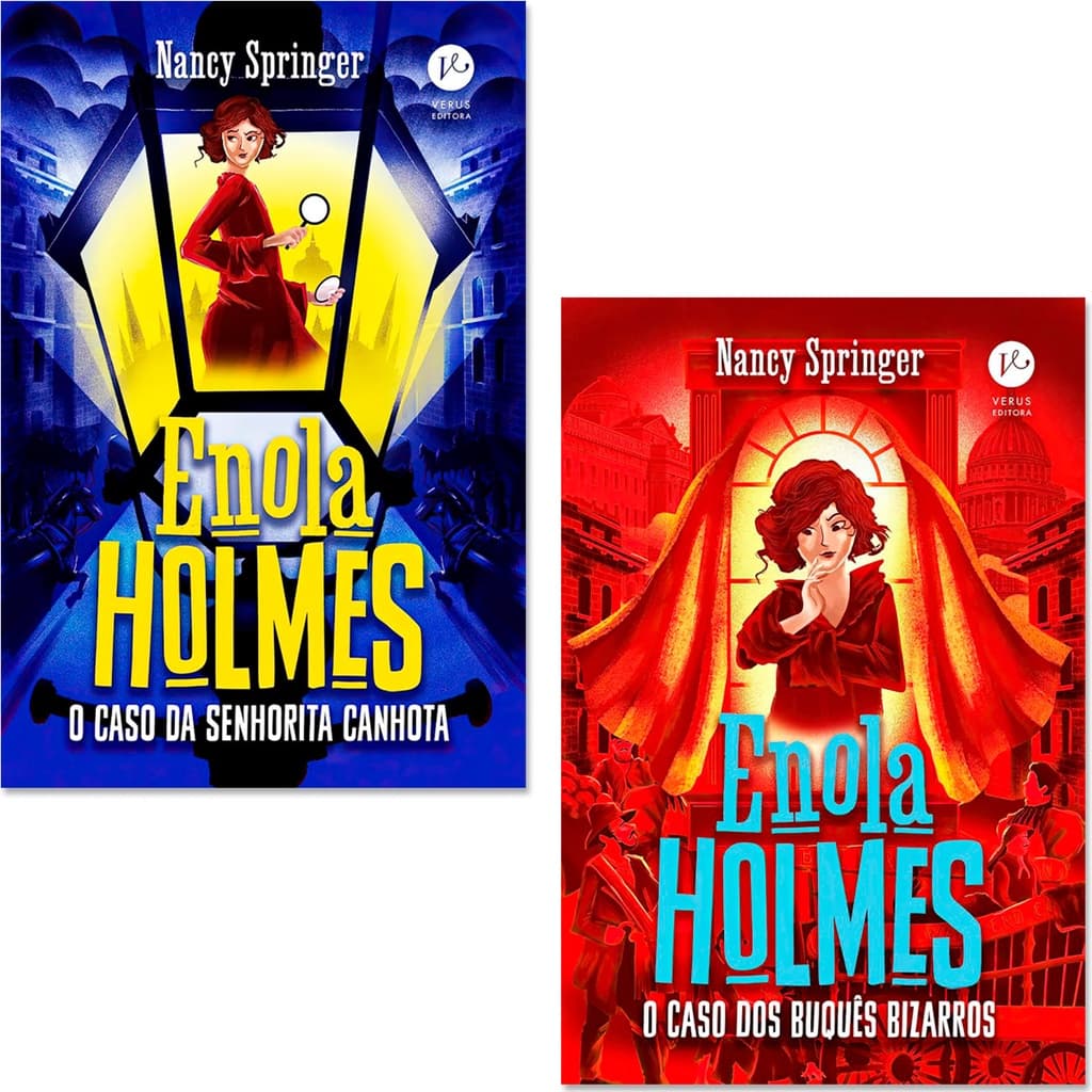 Kit Enola Holmes: O Caso da Senhorita Canhota + O Caso dos Buquês Bizarros | Vol. 2 e 3 | Capa Nova