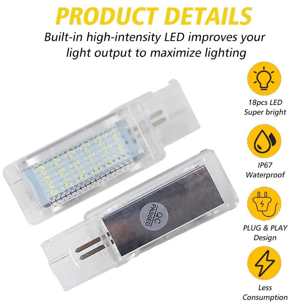 1pcs 3W 12V/24V Compartimento De Bagagem LED Do Carro Lâmpada Assento Pé Para Volkswagen IP65 Luz De Porta-Malas À Prova D'água