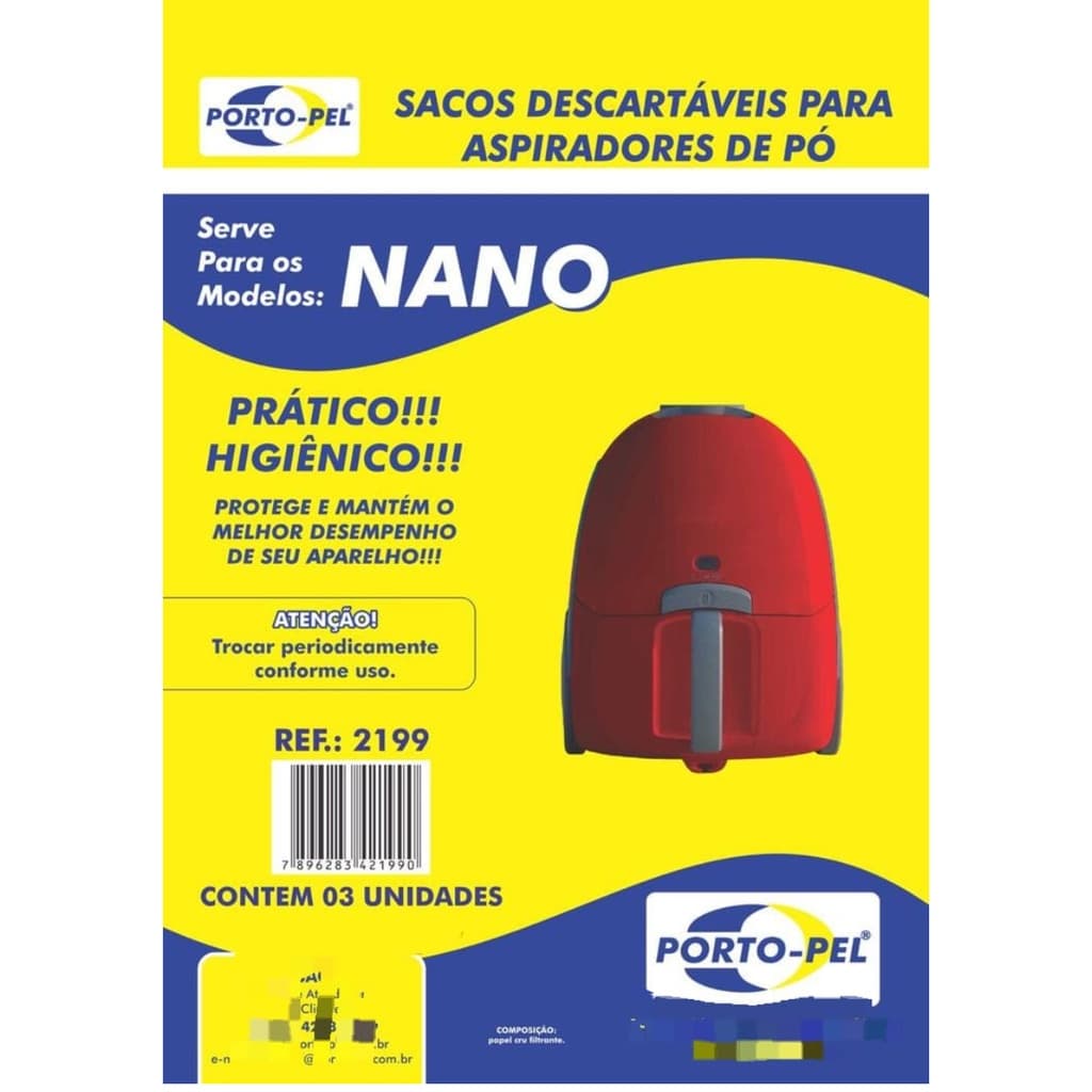 3 Sacos Aspirador Electrolux Nano / Neo30 /neo31 cod: 2199