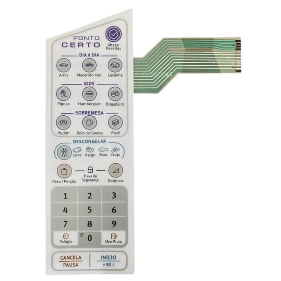 Painel Membrana Teclado Para Microondas Electrolux Eletrolux Mep41 Mep 41 Similar