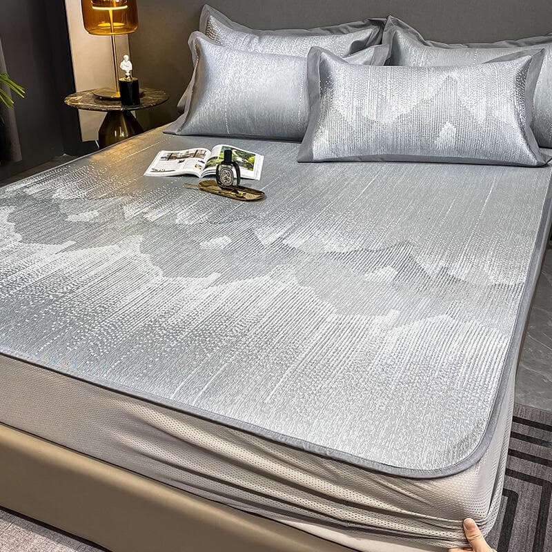 Protetor De Colchão King Size Lençol Acolchoado Adequado Para A Pele Respirável Verão Casa Capa De Cama Com Tudo Incluíd