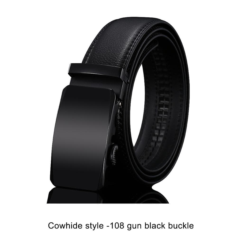 Cinto Masculino Clássico Feito Com Pele De Vaca E Fivela Anticorrosão Couro Resistente Ao Desgaste Automático