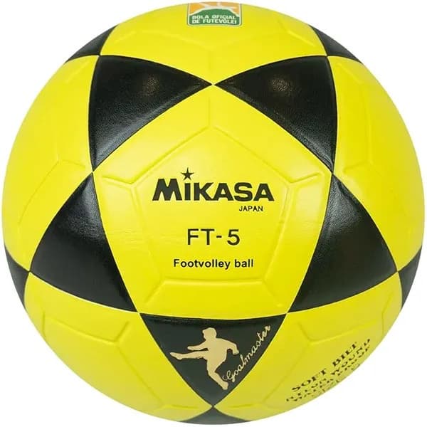 Bola de Futevôlei Mikasa FT-5 Amarela e Preta - Oficial