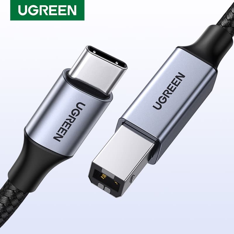 Cabo Ugreen USB C Para Tipo B 2.0 O Novo MacBook Pro HP Canon Epson Dell Impressora Scanner De