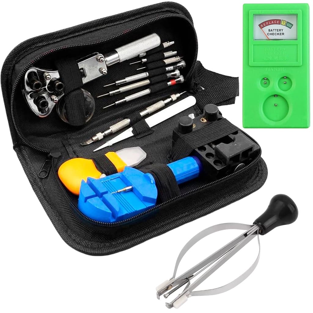 FERRAMENTAS MANUTENÇÃO RELÓGIOS + SACA PONTEIRO + MEDIDOR