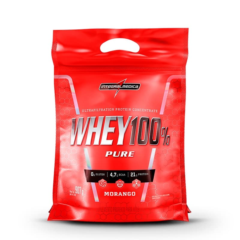 Whey Protein 100% Pure Integral Médica 900gr REFIL ORIGINAL
