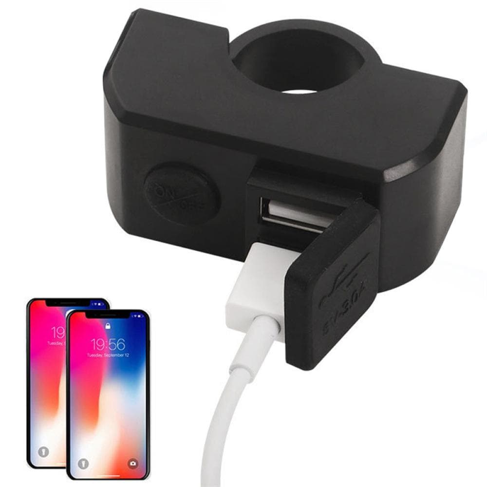 UQUEEN Porta USB Dupla Para Motocicleta Carregador De Barra De Mão 3A 12V A 5V Adaptador De Carga Rápida Tomada De Alimentação J9S5
