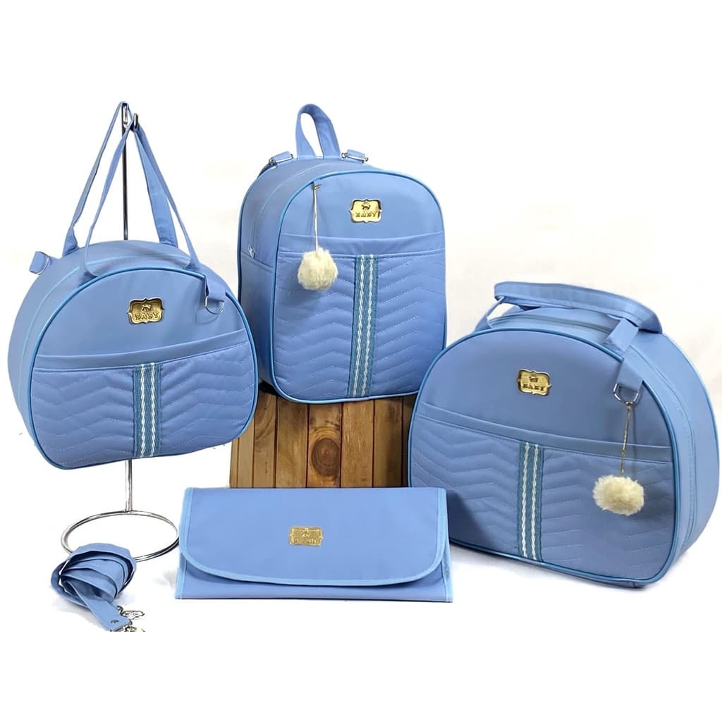 Kit de Bolsas Para Maternidade Tipo Mala Bebê Com Mochila de Costas