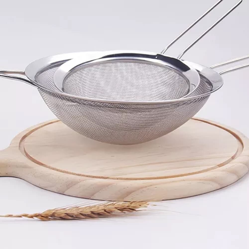 Kit 2 Peneira Coador De Peneiras Aço Inoxidável Para Cozinha Peneira De Cozinha