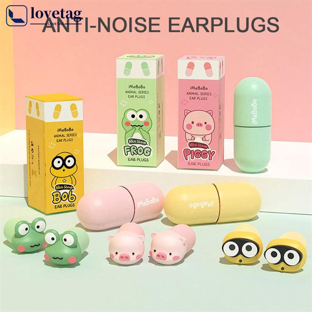 Tampões Auriculares Anti-Ruído LOVETAG Macios E Lentos Com Ressalto Lento Portáteis À Prova De Som Silenciosos Para Dormir L2T2