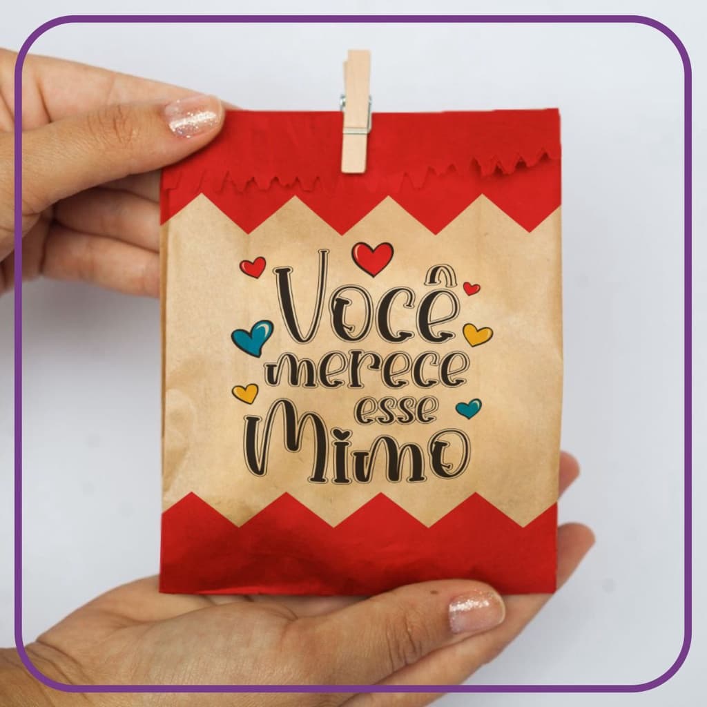 Saco para Lembrancinha - Você Merece Esse Mimo (Escolha a Quantidade)