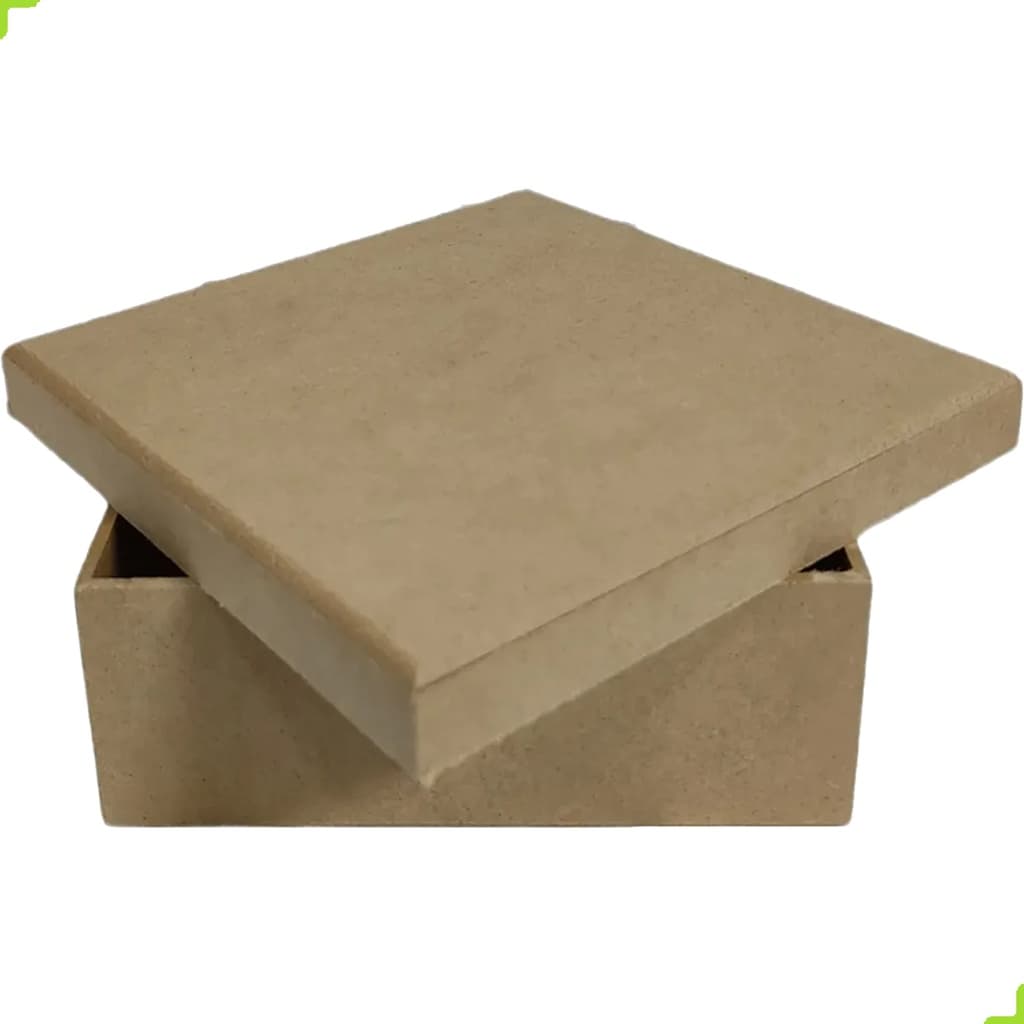 Caixinha Lisa Casamento Mdf Crú 15x15x5 cm 8 Caixa de presente com Tampa Lebrancinha