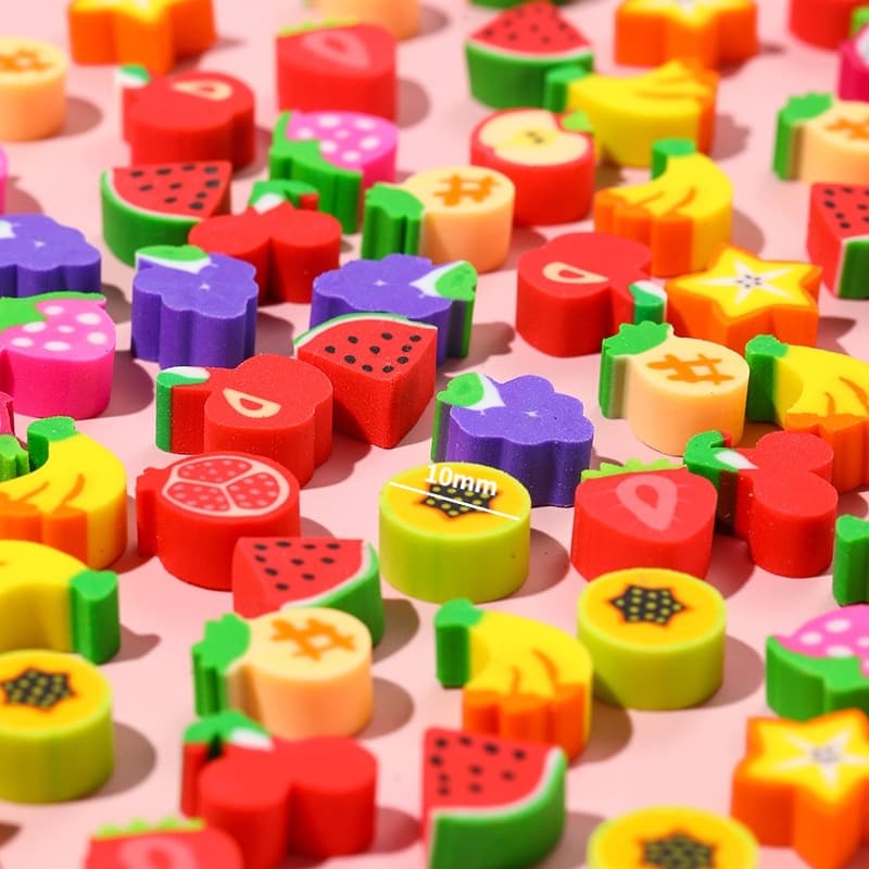 20PCS Apagador De Desenhos Animados Espaço Frutas Número Da Fruta Prêmio Estudante Escola Primária Multi-Figura