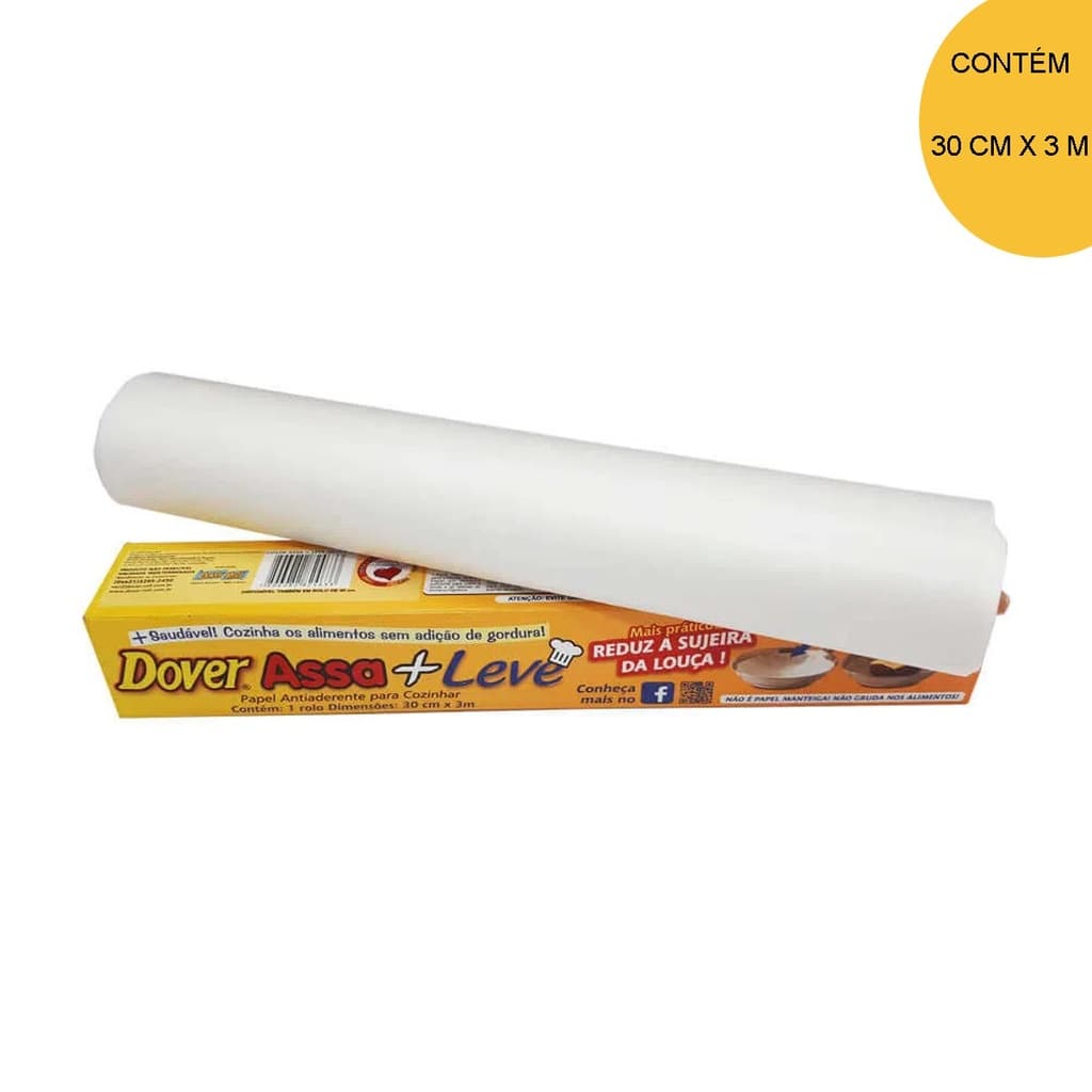 Papel Dover Assa+leve Antiaderente 30cm X 3m Anti Gordura