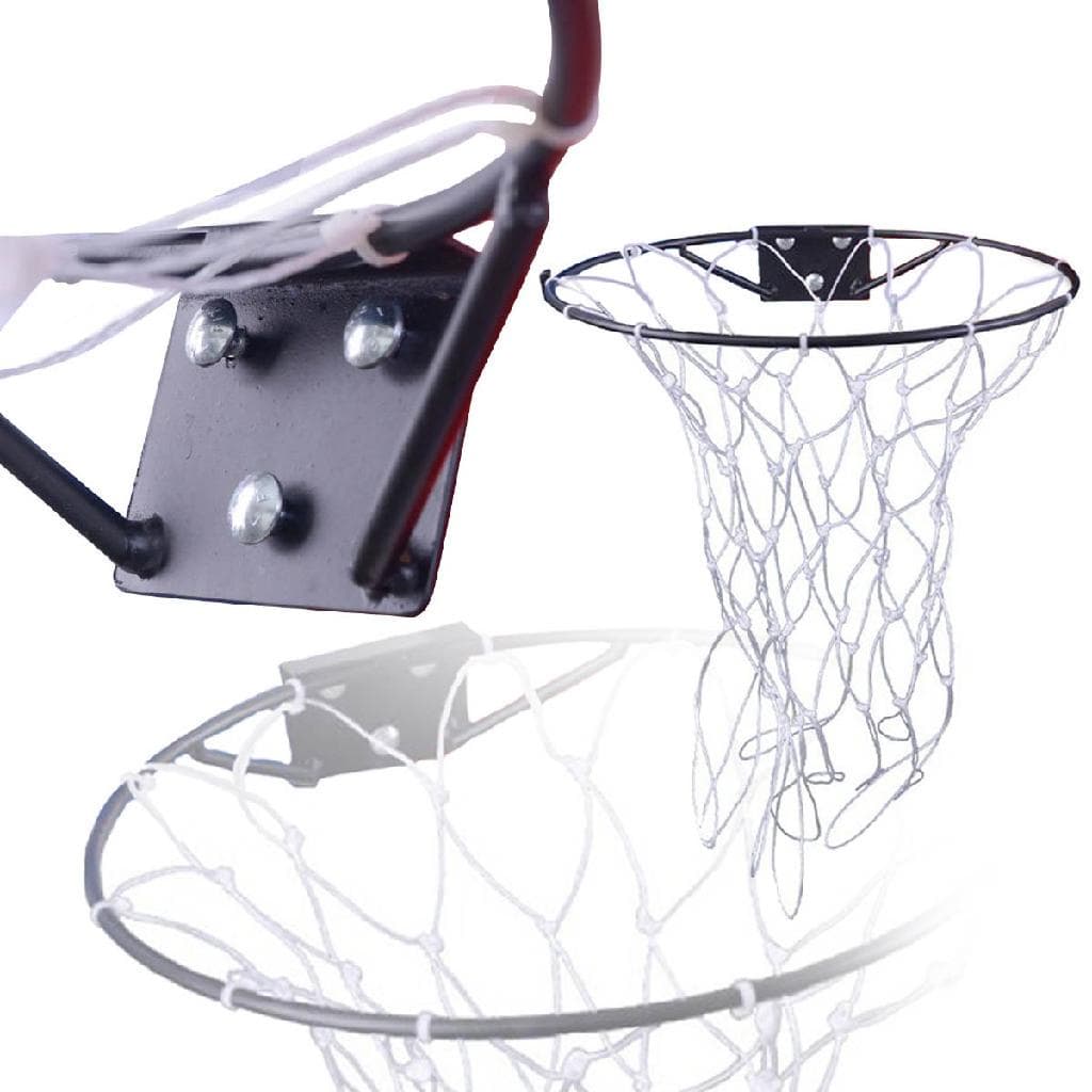 Aro Cesta Basquete Adulto + Rede + Parafusos  Em Aço Reforçado Premium