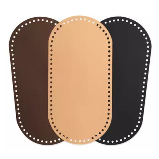 BASE DE BOLSA COURO SINTETICO OVAL CIRCULO 30CM