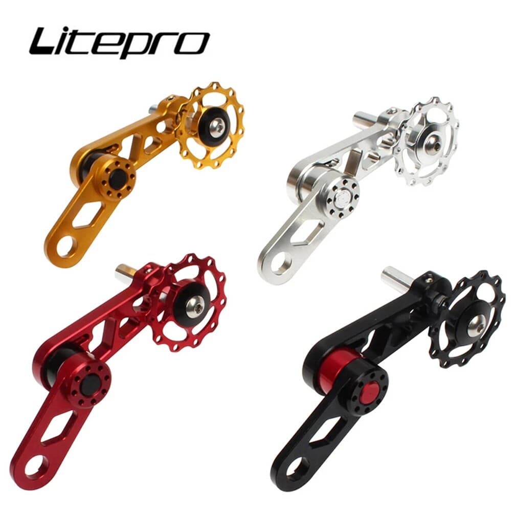 Litepro Bicicleta Tensionador De Corrente Traseiro Descarrilhador Com Zíper Dobrável MTB Polia Guia De Peças Para Acessório De Placa Dental Oval