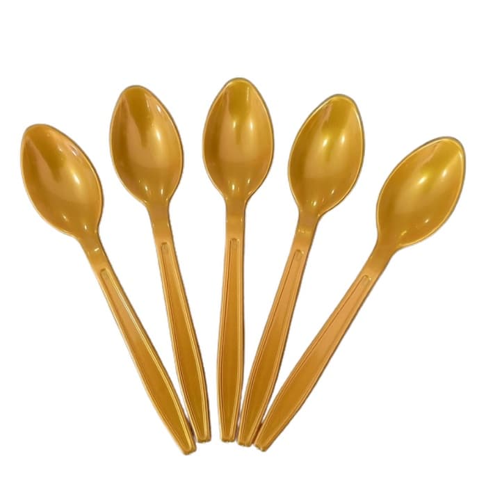 Colher Acrílica Reforçada Sopa Master Dourada - 50 unid