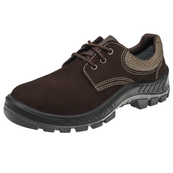 Sapato Marluvas 50S29 Nubuck Cadarço Marrom Nobuck Camurça Segurança AmarrarOriginal Epi Com Ca Engenheiro