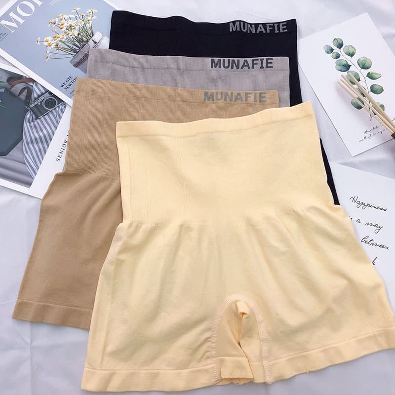 Kit 2 Calças Japonesas De Estreitamento De Barriga munafie Summer High-Waisted Belly-Narrowing Safety Pants Anti-Glare Lad