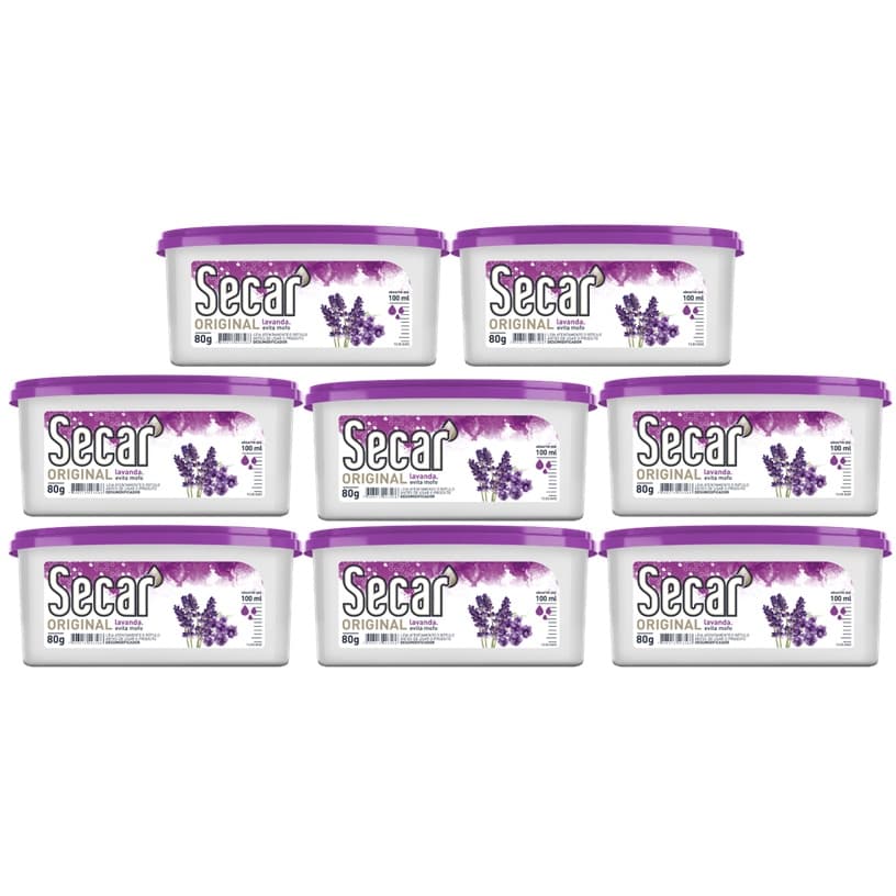 Kit 8un Anti Mofo Secar original 80g Desumificador Ambiente