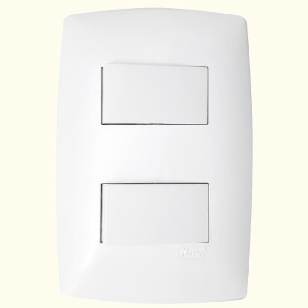 Interruptor de Luz Simples 2 teclas Apagador Branco Home