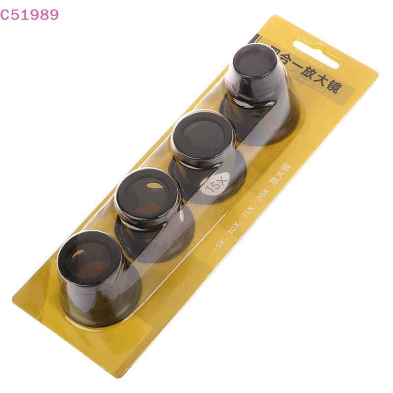 [kaan] 4pcs/set Lupa De Olhos 5x/10/15x/20x kit De Ferramentas De Reparo De Relógios Jóias Vidro Relojoeiro BR