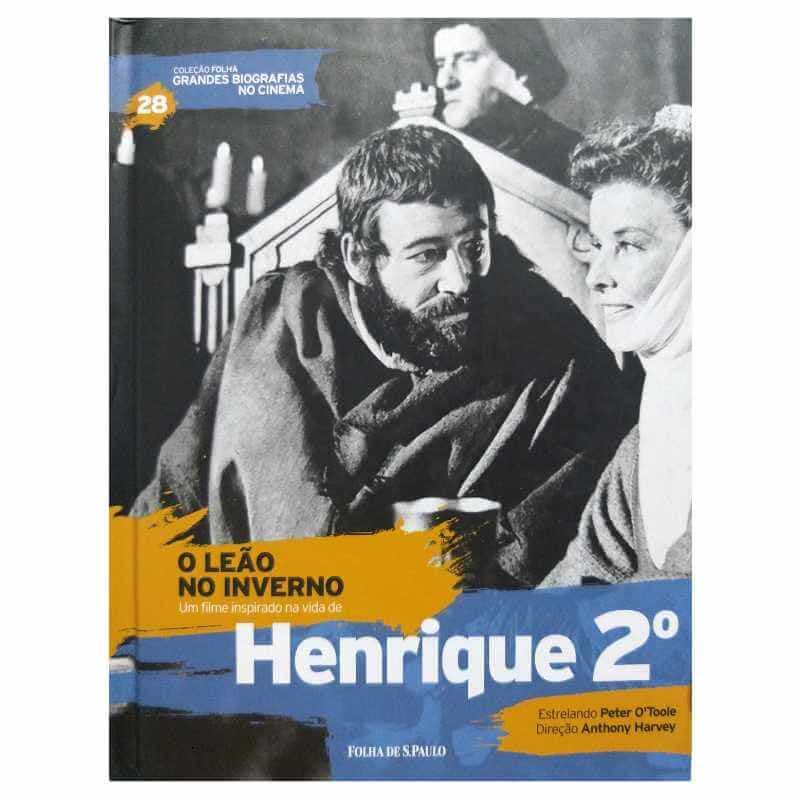 Livro Físico Com DVD Coleção Folha Grandes Biografias no Cinema Vol 28 O Leão no Inverno Inspirado em Henrique 2º
