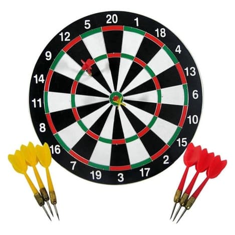 Jogo De Dardos Tabuleiro Alvo Duplo 38cm 6 Dardos