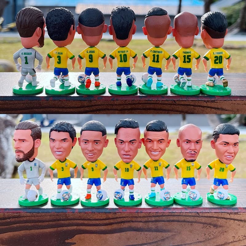 Seleção Brasileira Estrela do futebol Ronaldinho Neymar Carlos Coleção Boneca Estrela do Esporte Boneca