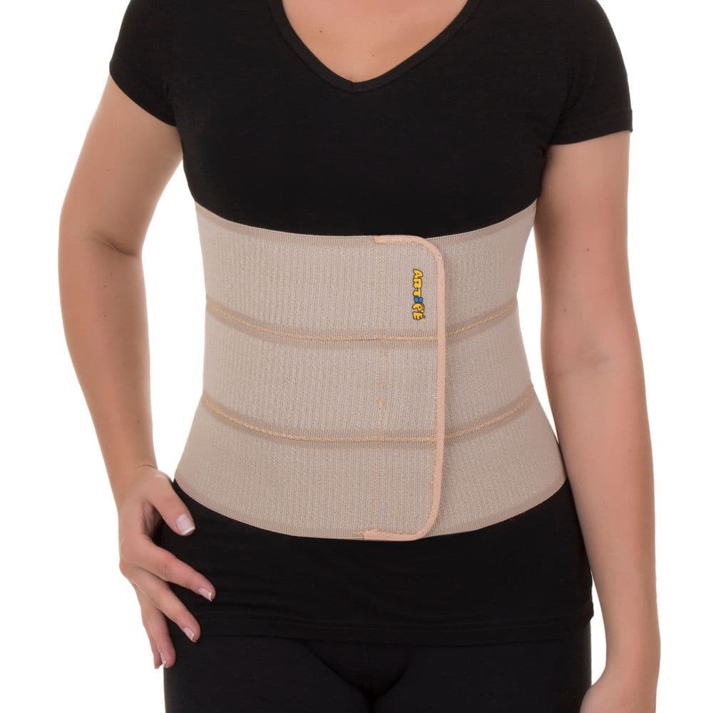 Faixa Cinta Abdominal Pós Operatório Elástica 3 Gomos 150cm Bege - Artipé