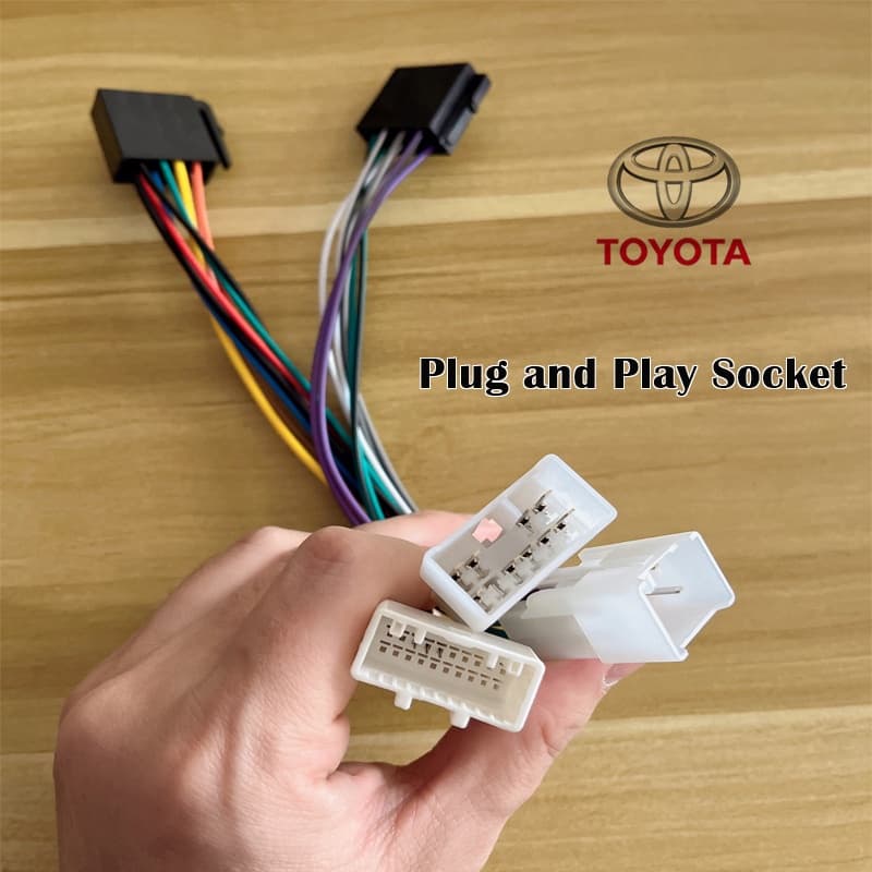 Para TOYOTA/PERODUA Plug and Play Tomada Cabo Carro MP5 Player Chicote MP3 Rádio