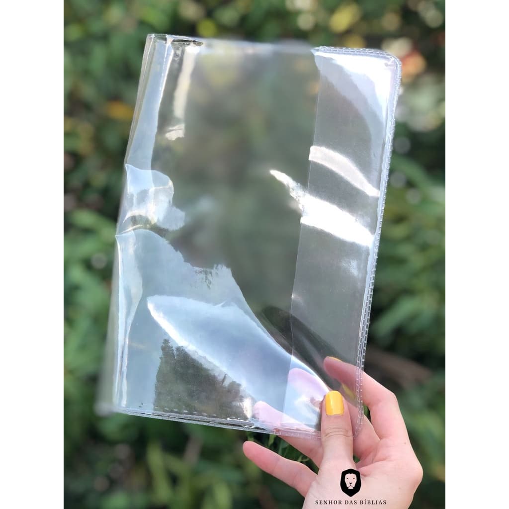 Capa Protetora Transparente Para Bíblias Letra Hipergigante Medida 22x14x4,3 Para Capa Dura ou Flexivel Luxo