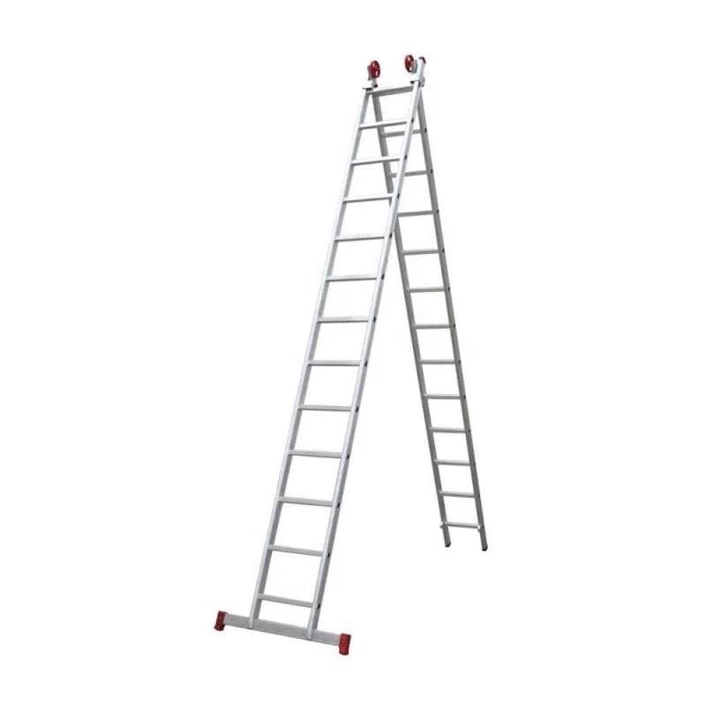 Escada Extensiva de Alumínio 13 x 2 Degraus 3.80 x 6.68 Metros EVALD