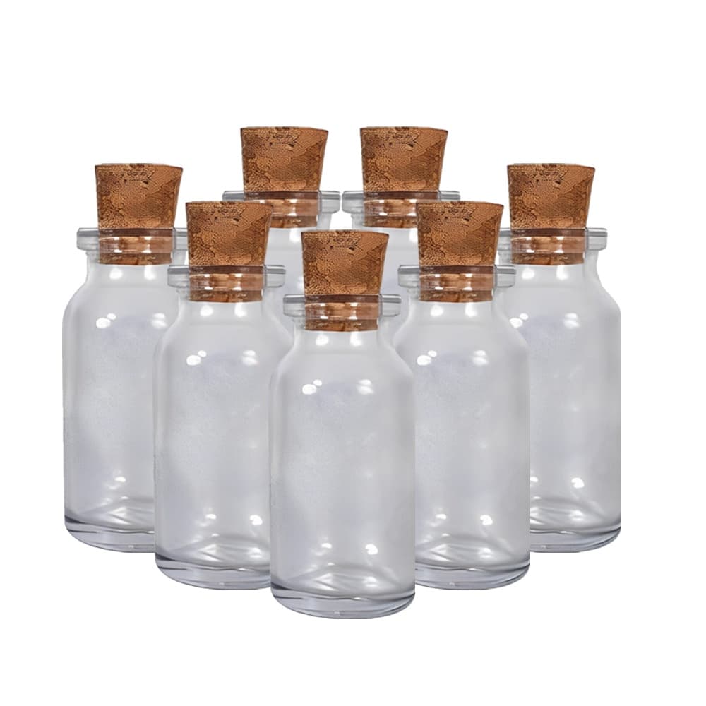 Kit Frascos Vidro Cilindrico Penicilina 15ml C/ Rolha