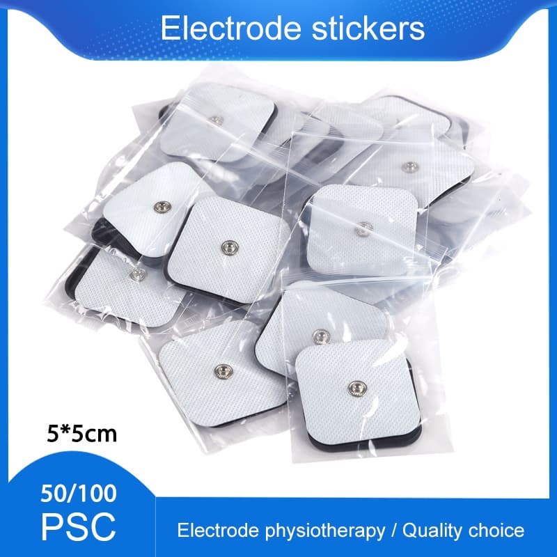 Patch De Eletrodo Para Dezenas Elétricas Acupuntura Máquina De Terapia Digital 5 * 5cm Botão Autocolante Em Gel 3,5mm