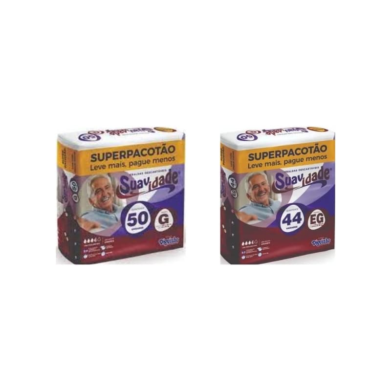 Fralda Geriátrica Adulto Suavidade Hiper | Alta Absorção, Conforto e Proteção – 1 Pacotão