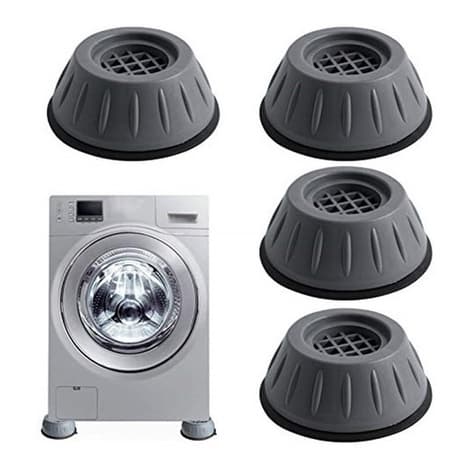 Kit 4 Pés De Máquina De Lavar Secadora Anti Vibração Suporte Nivela
