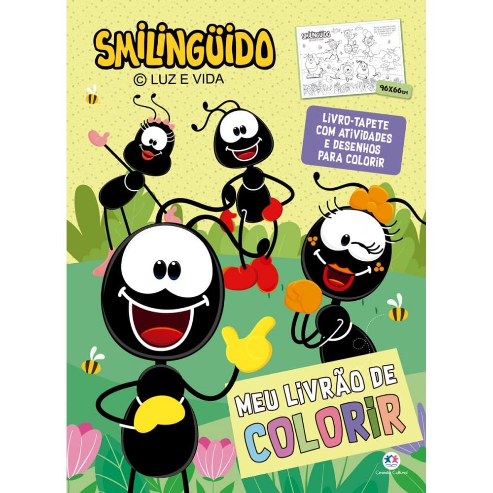 Livro tapete Smilinguido - Meu livrão de colorir