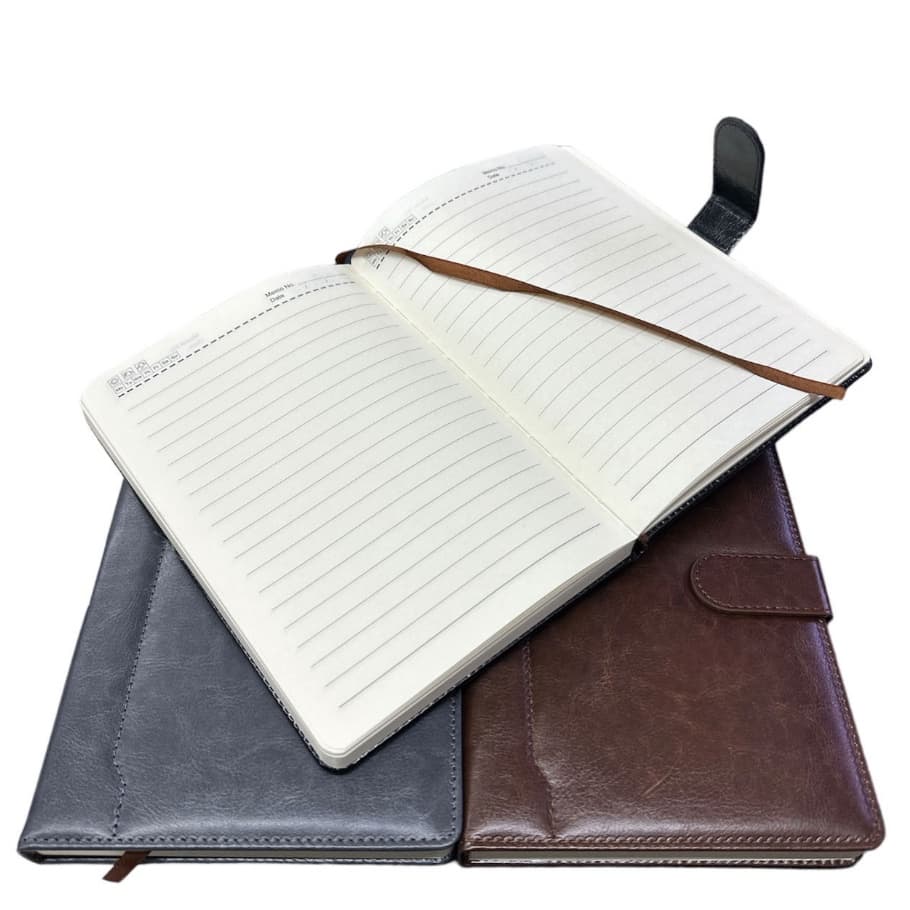 Agenda Permanente Couro Sintético Com Fechamento ímã