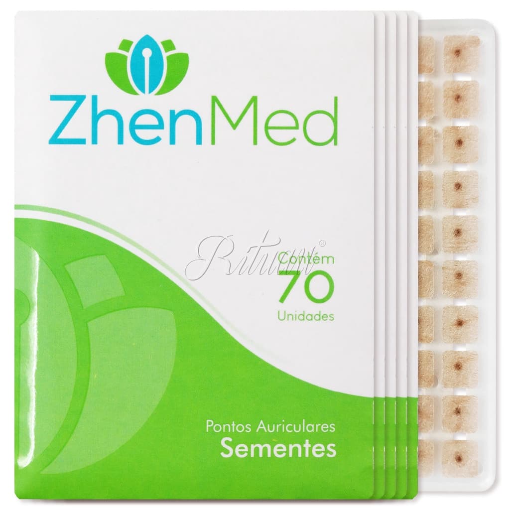 Ponto Auricular Semente Mostarda 350 Pontos Acupuntura Auriculoterapia ZhenMed