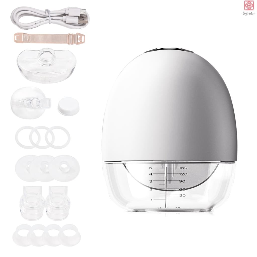 ✨ Bomba Tira Leite Portátil Com Mãos Livres Elétrica Tela LED Para Amamentação 4 Modos 9 Nível De Sucção Baixo Ruído Bateria Embutida Coletor De 150ml Ho