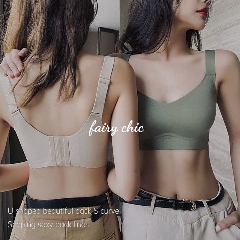 Sutiã Push Up Sem Costura Anel De Aço Anti-Flacidez M-3XL