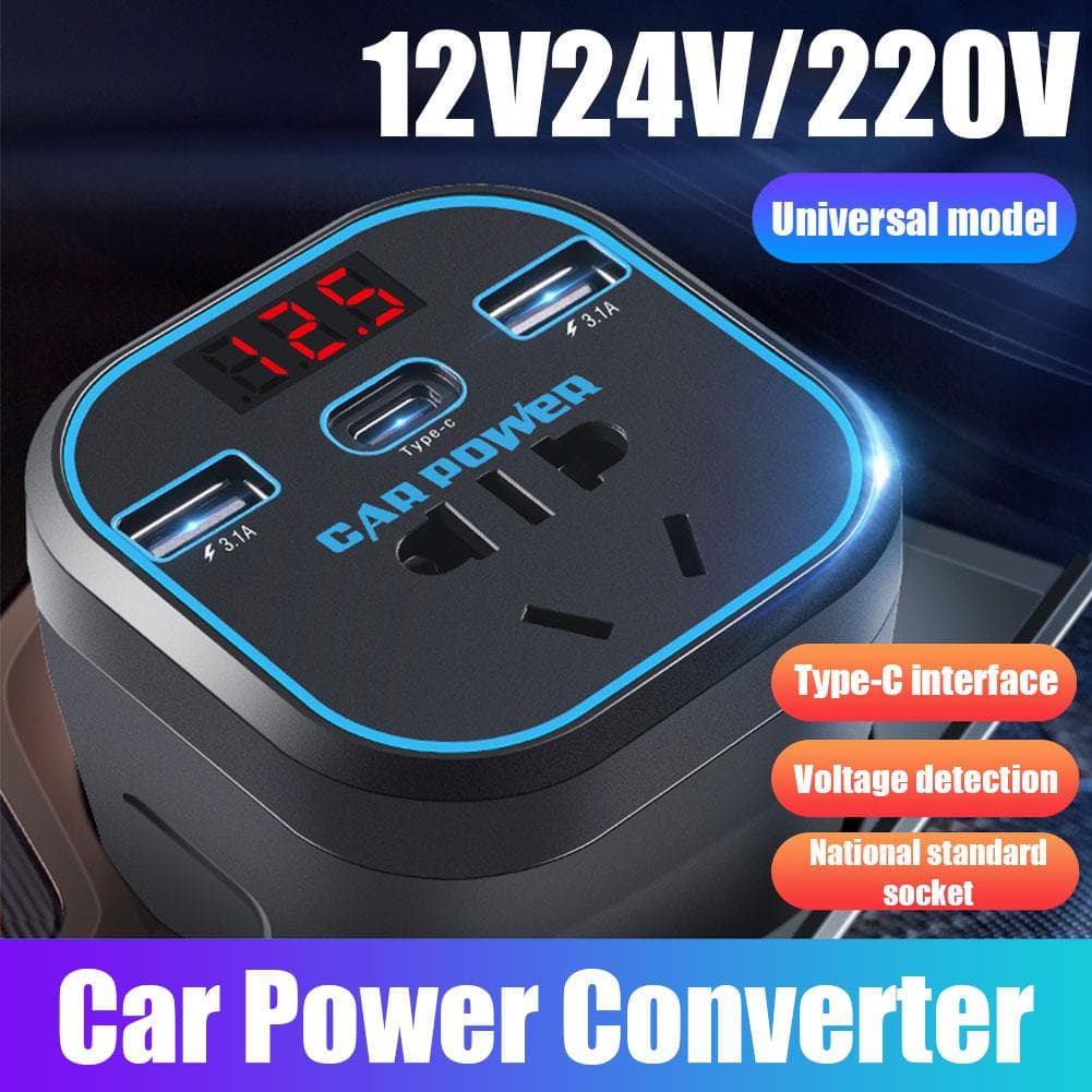 12V/24V A 220V Display Digital Inversor De Carro Universal Para Carregador Motores Gerais Conversor De Energia