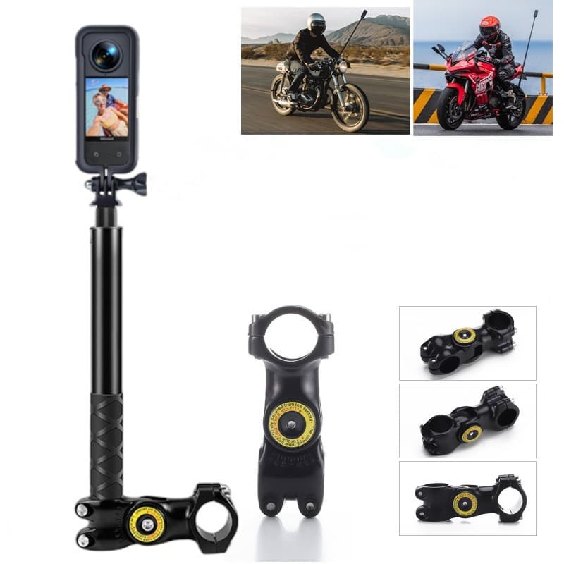 【 konouyo 】 Motorcycle Montagem Do Guidão De Bicicleta Ajuste Invisível Selfie Stick Monopod Para GoPro DJI Insta360 One R Acessório De Câmera