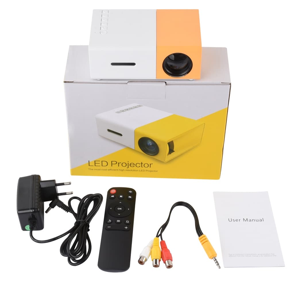 MINI PROJETOR YG300 PRO-LED SUPORTA 1080P PORTATIL